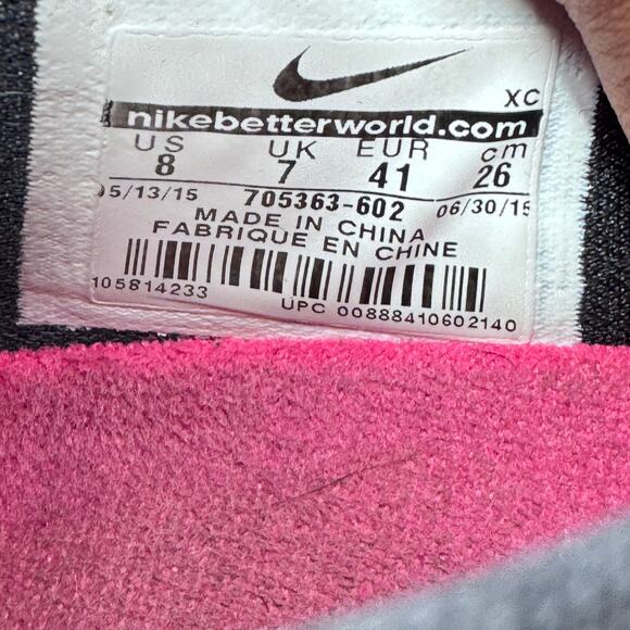 Nike HyperChase TB Basketball Shoes Mens 8 Pink Lace Up‎ Rubber Sole 705363-602 - Picture 9 of 9